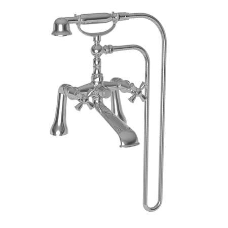 Newport Brass Exposed Tub and Hand Shower Set, Forever Brass (PVD), Deck 2400-4272-01